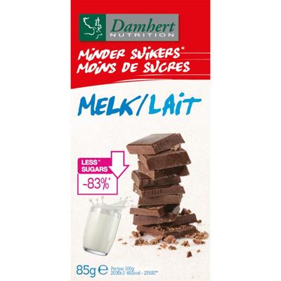 Damhert Chocoladetablet melk minder suikers