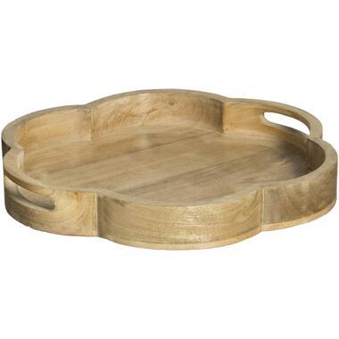 Dienblad Scallop - naturel - Ø38 cm - Leen Bakker