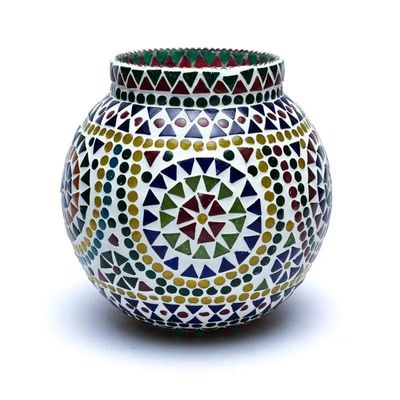 Sfeerlicht Mosaïek Waxinelichthouder Multicolor - 18 cm
