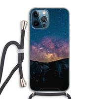 Travel to space: iPhone 12 Pro Max Transparant Hoesje met koord