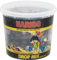 Haribo snoepgoed, emmer van 650 g, dropmix gekleurd - thumbnail