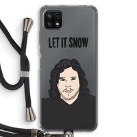 Let It Snow: Samsung Galaxy A22 5G Transparant Hoesje met koord