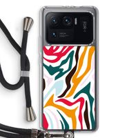 Colored Zebra: Xiaomi Mi 11 Ultra Transparant Hoesje met koord