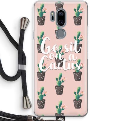 Cactus quote: LG G7 Thinq Transparant Hoesje met koord