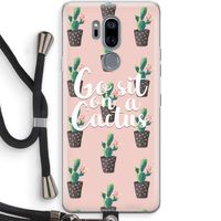 Cactus quote: LG G7 Thinq Transparant Hoesje met koord