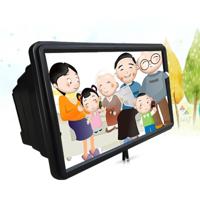 12 inch Universal 3D mobiele telefoon scherm Magnifying Glass Draagbare Video uitvergroten telescopische GSM houder (zwart)