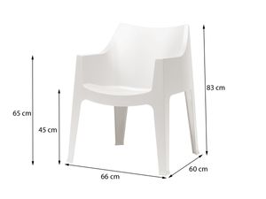 Scab Coccolona tuinstoel Ivoor/wit