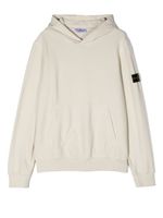 Stone Island Junior hoodie à patch Compass - Tons neutres