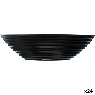 Kom Luminarc Harena Soep 20 cm Zwart Glas (24 Stuks)