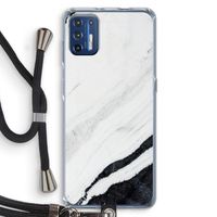 Elegante marmer: Motorola Moto G9 Plus Transparant Hoesje met koord Elegante marmer: Motorola Moto G9 Plus Transparant Hoesje met koord