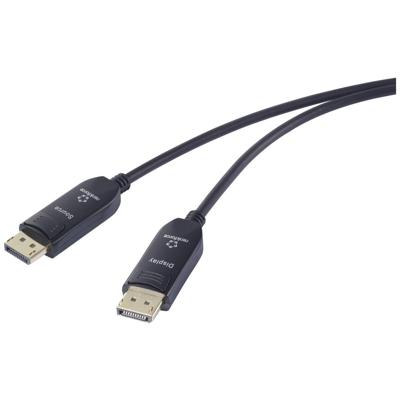 Renkforce RF-6117766 DisplayPort-kabel Glasvezel / DisplayPort Aansluitkabel DisplayPort-stekker, DisplayPort-stekker 10.00 m Zwart 8K UHD