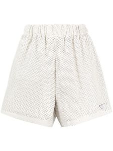 Prada short à taille haute - Blanc