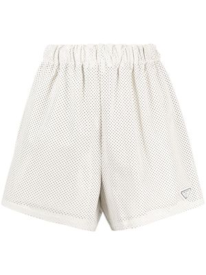 Prada short à taille haute - Blanc