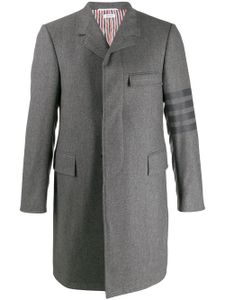 Thom Browne pardessus Chesterfield à 4 bandes signature - Gris