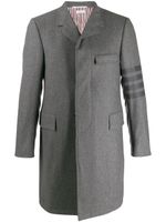 Thom Browne pardessus Chesterfield à 4 bandes signature - Gris - thumbnail