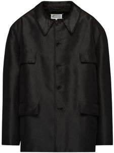 Maison Margiela veste boutonnée à fini texturé - Noir