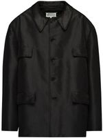 Maison Margiela veste boutonnée à fini texturé - Noir