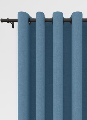 Staba ringgordijn - Washed Blue met ringen