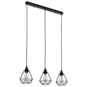 VidaXL Plafondlamp met diamantvormig 3xe27 zwart