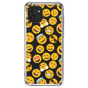 Samsung Galaxy A03 Doorzichtige Silicone Hoesje Emoji