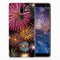 Nokia 7 Plus | Sillicone Back Cover | Vuurwerk