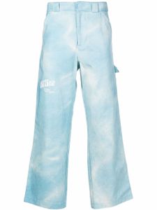 MSFTSrep pantalon évasé à effet délavé - Bleu