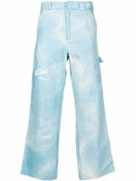 MSFTSrep pantalon évasé à effet délavé - Bleu