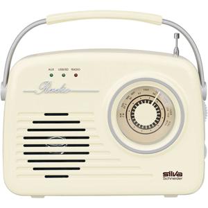 Silva Schneider Mono 1965 Transistorradio VHF (FM) AUX, USB Oplaadbaar Beige