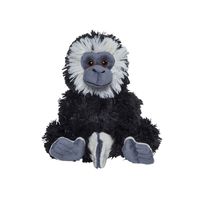 Pluche knuffel gibbon aapje zwart van 17 cm   -