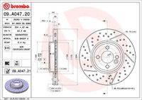 Remschijf BREMBO, Remschijftype: Binnen geventileerd, u.a. für Mini - thumbnail