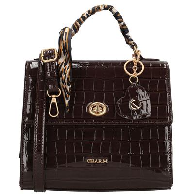 Charm London Handtas/Schoudertas Knightsbridge Donker Bruin