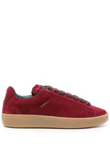 Lanvin baskets Lite Curb en daim - Rouge