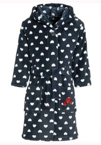 Playshoes kinderbadjas marine hartjes