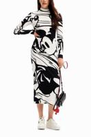 Midi-jurk met Mickey Mouse - WHITE - XS