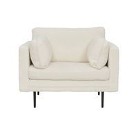 Boom fauteuil teddy stof wit.