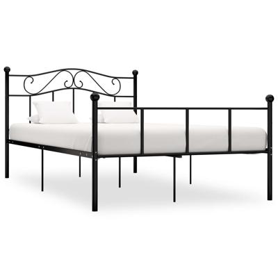 Bedframe metaal zwart 140x200 cm