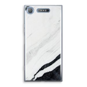 Elegante marmer: Sony Xperia XZ1 Transparant Hoesje