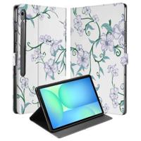 Tablet Book Case Blossom White Samsung Galaxy Tab S10 FE Plus
