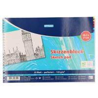 Stylex Schetsboek/tekenboek in A4 formaat - 25 vellen - tekenen - 135 grams papier
