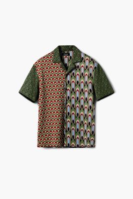 Sixties jacquard overhemd - GREEN - M