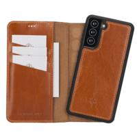NorthLife Samsung Galaxy S21 Plus - Leren Afneembare 2-in-1 bookcase telefoonhoes - Cognac