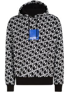 Karl Lagerfeld Jeans hoodie à motif monogrammé - Noir