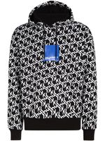 Karl Lagerfeld Jeans hoodie à motif monogrammé - Noir - thumbnail