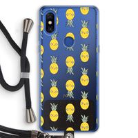 Ananas: Xiaomi Mi Mix 3 Transparant Hoesje met koord