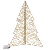 Countryfield?Lichtboompje/kerstboom 3D - 49 cm - goud - metaal - 40 leds - warm wit