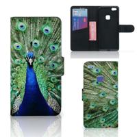 Huawei P10 Lite | Telefoonhoesje | Met pasjeshouder | Pauw