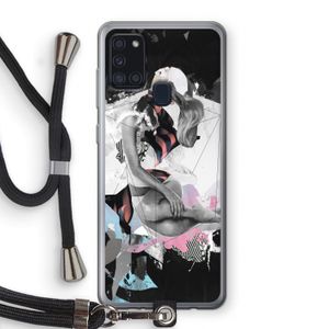 Camouflage de sommeil: Samsung Galaxy A21s Transparant Hoesje met koord