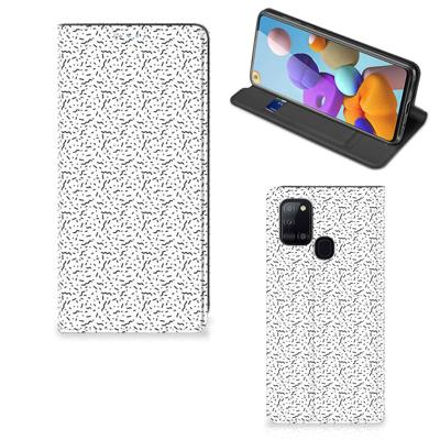 Samsung Galaxy A21s | Hoesje met Magneet | Stripes Dots