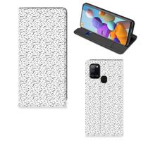 Samsung Galaxy A21s | Hoesje met Magneet | Stripes Dots