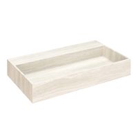 Saniclear White Travertin marmer wastafel 80x46cm zonder kraangat